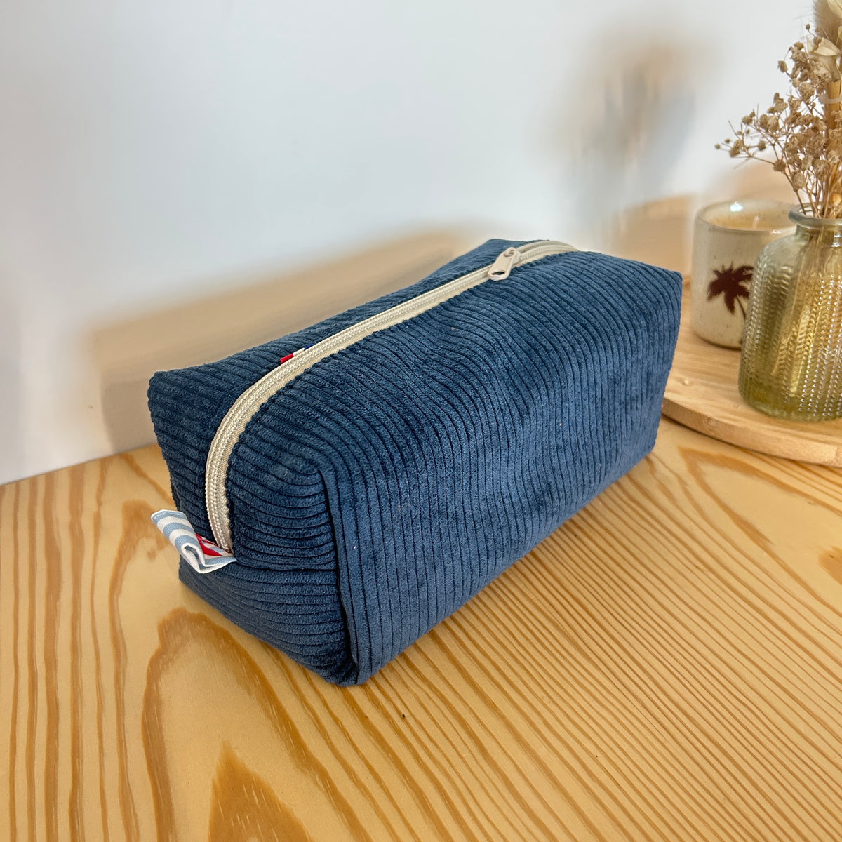 Trousse de toilette QL01 - marine & rayures homard