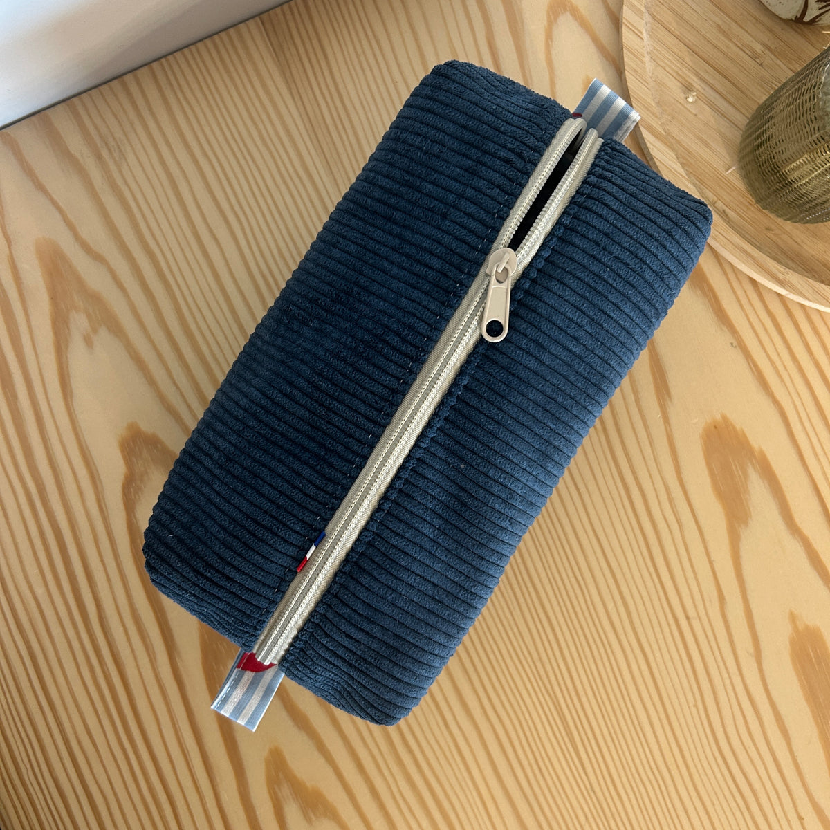 Trousse de toilette QL01 - marine & rayures homard