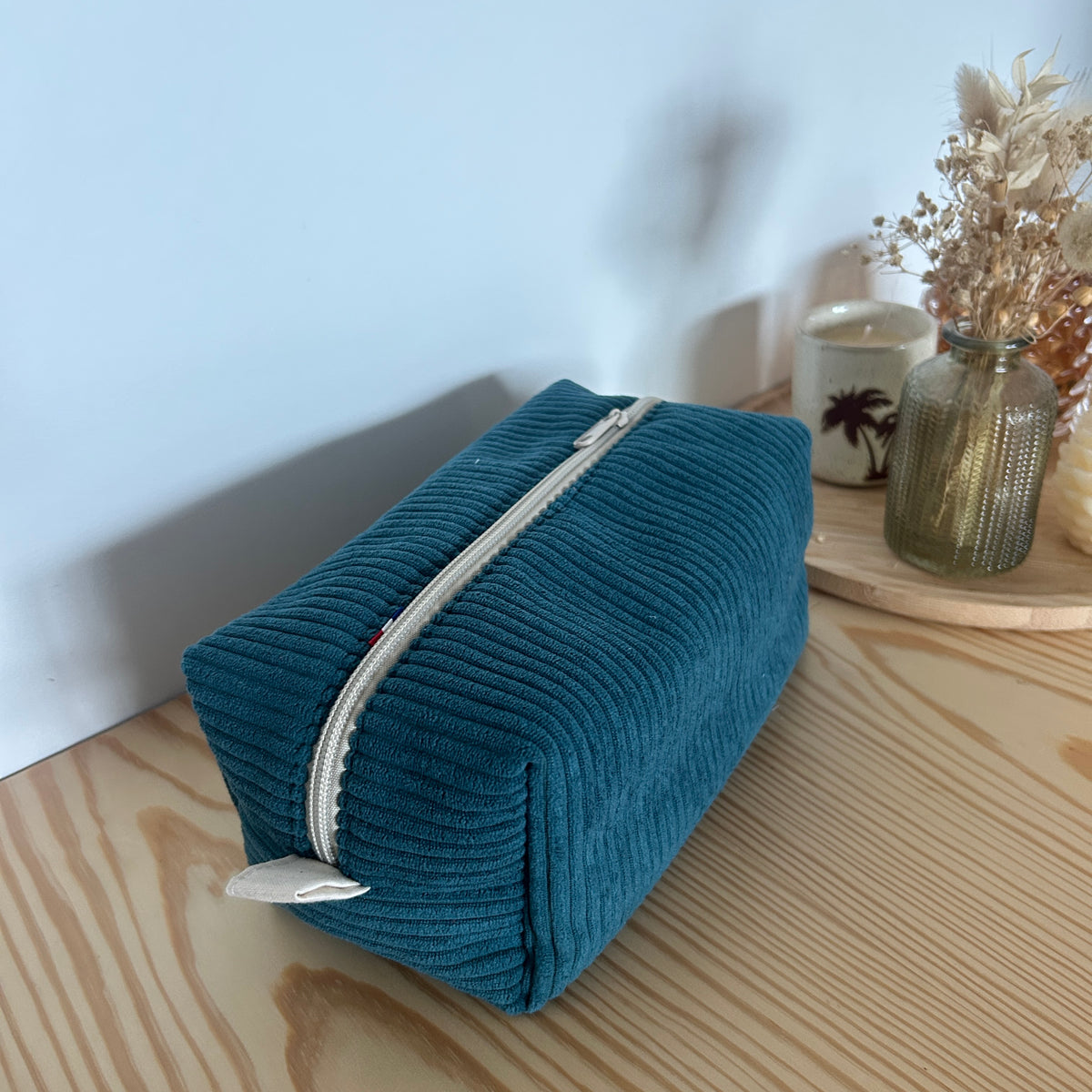 Trousse de toilette QL01 - bleu canard & noir