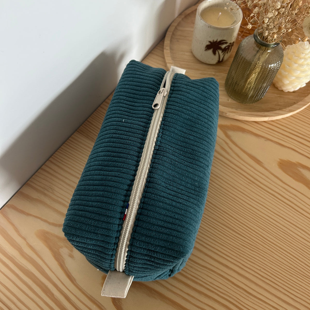 Trousse de toilette QL01 - bleu canard & noir
